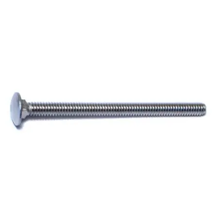1/4-20 X 3-1/2 Inch Stainless Steel Coarse Thread Carriage Bolts - 18-8 Grade