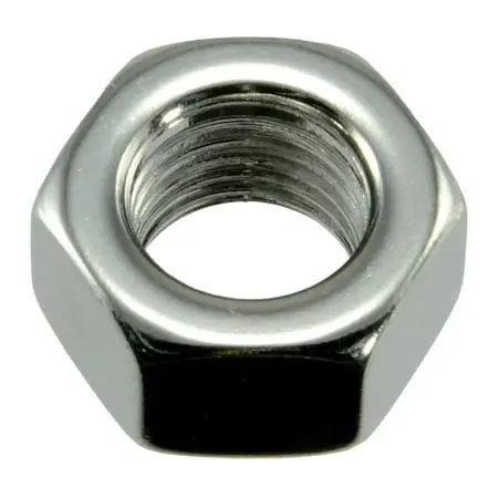 7/16 -20 Polished 18-8 Stainless Steel Grade 5 Fine Thread Hex Nuts (5 Pcs.)