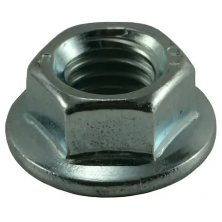 8mm-1.25 Zinc Plated Class 10 Steel Coarse Hex Flange Nuts