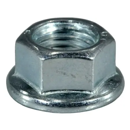 10mm-1.25 Zinc Plated Class 10 Steel Fine Thread Hex Flange Nuts