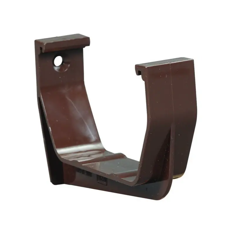Exterior Gutter Hook, Contemporary, Vinyl, Brown, 5-in.