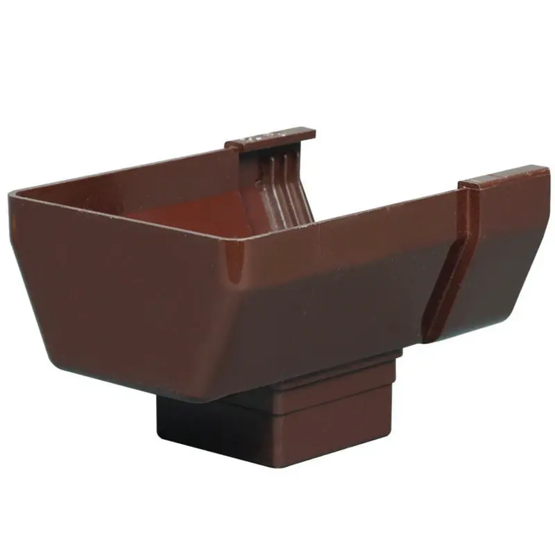 5.8 In. H X 4.5 In. W X 5.8 In. L Brown Vinyl U Gutter Drop Outlet