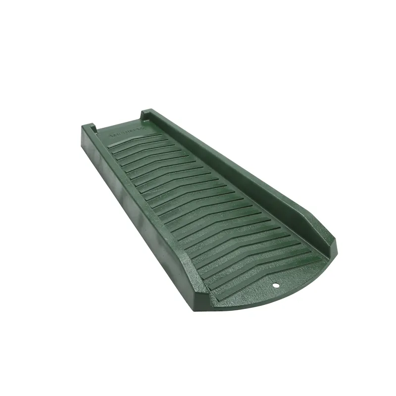 Splash Block, Extends Downspout, Vinyl, Green, 24 In.