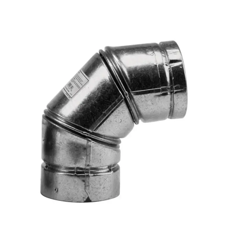 4 In. D X 4 In. D 90 Deg Stainless Steel Pellet Stove Vent Elbow