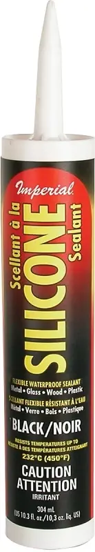 Silicone Sealant, Black, 10.3 Oz.