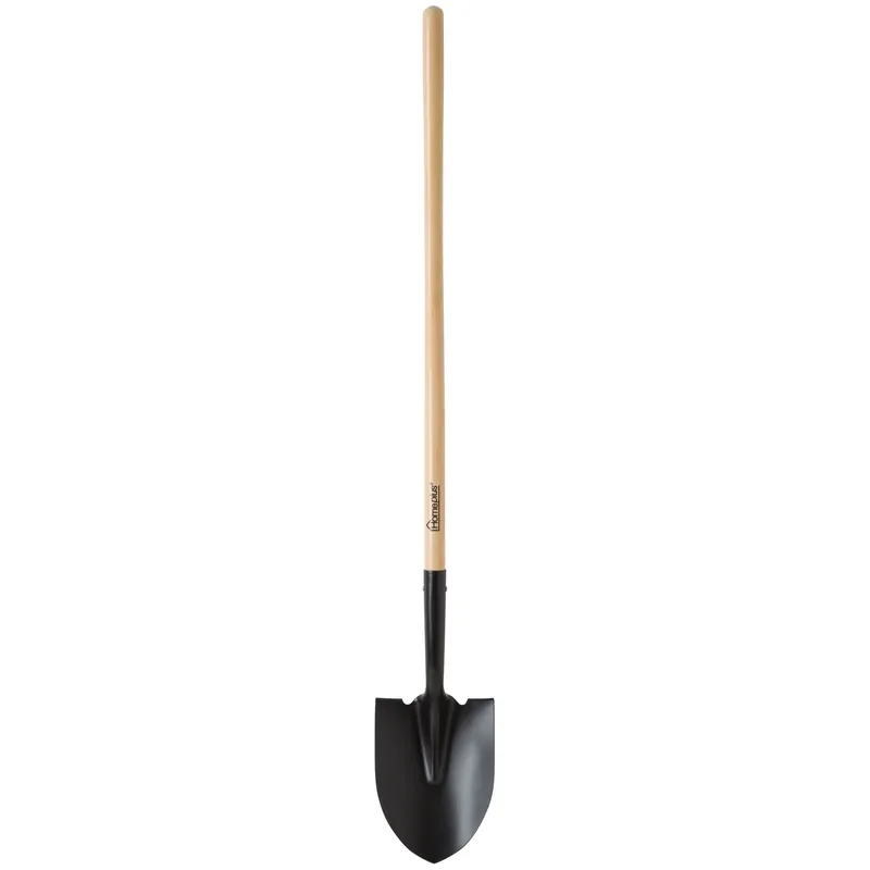 56.75 In. Steel Round Point Digging Shovel With Wood Handle