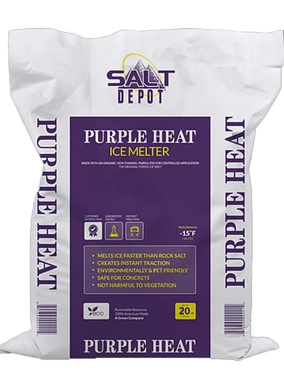 Purple Heat Magnesium Chloride/sodium Chloride Pet Friendly Ice Melt 20 Lb