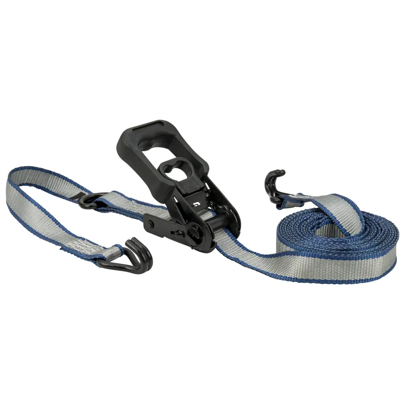 1.25 In. W X 14 Ft. L Gray Ratchet Tie Down Strap 1000 Lb 1 Pk
