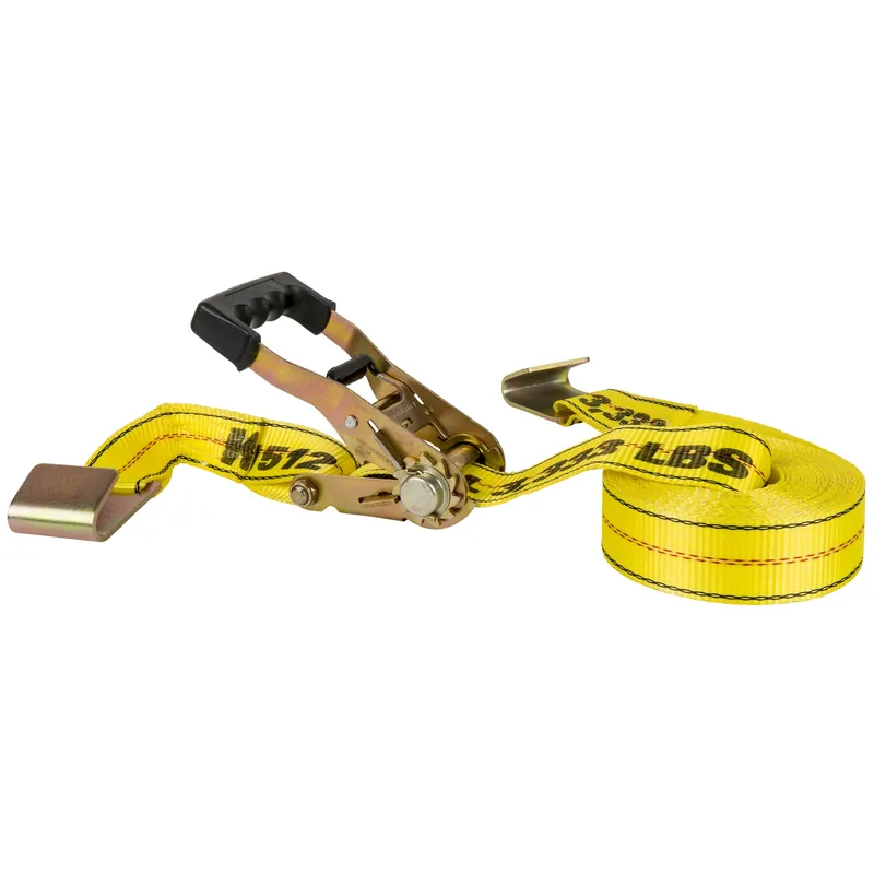 2 In. W X 27 Ft. L Yellow Ratchet Tie Down Strap 3333 Lb 1 Pk
