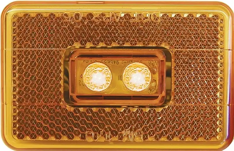 V170a Amber Rectangle Led Clearance Light - 9-16v, Hardwired Design