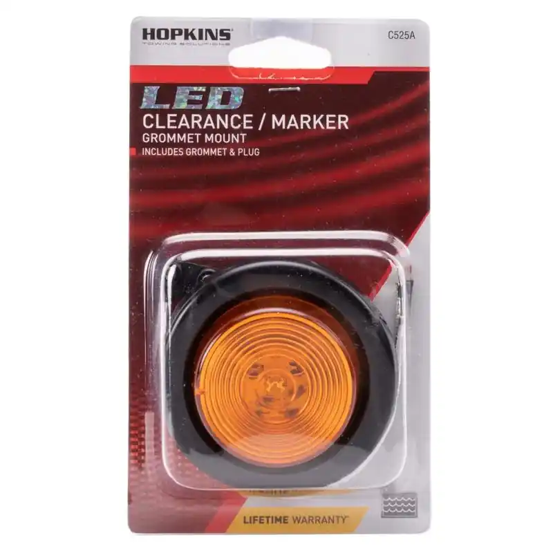 Amber Round Led Clearance/side Marker Light Kit, Model C525a, 12 Volts