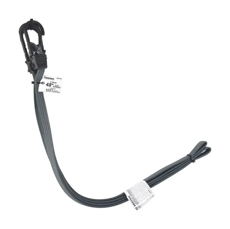Gray Flat Bungee Cord 48 In. L X 0.315 In. 2 Pk