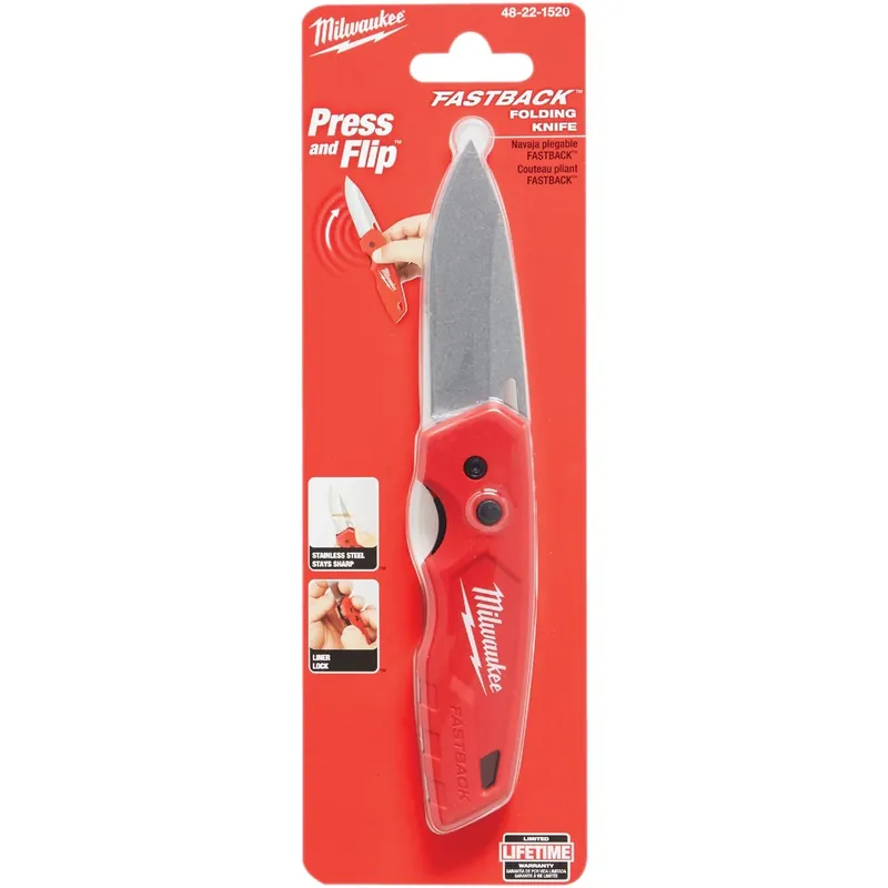 Fastback 2-3/4 In. Folding Pocket Knife With Liner Lock And Belt Clip