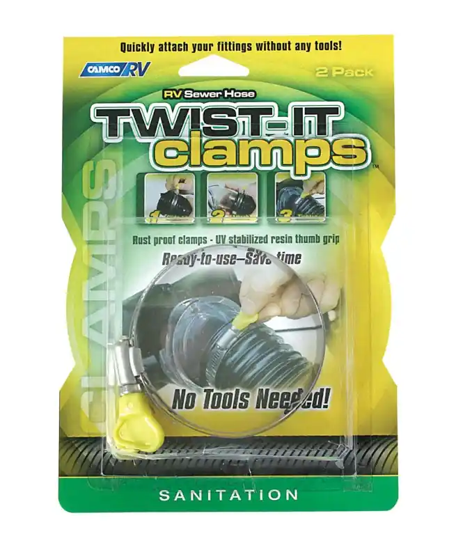 Sewer Hose Twist-it Clamps 2 Pk