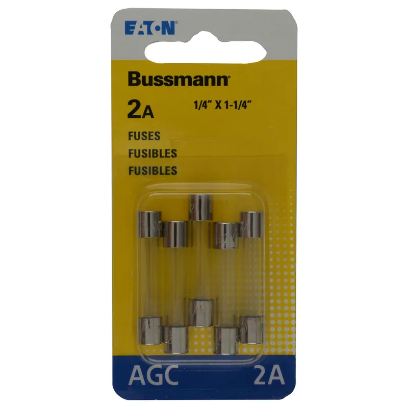 2 Amps Agc Clear Glass Tube Fuse 5 Pk
