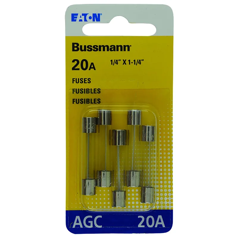 20 Amps Agc Clear Glass Tube Fuse 5 Pk