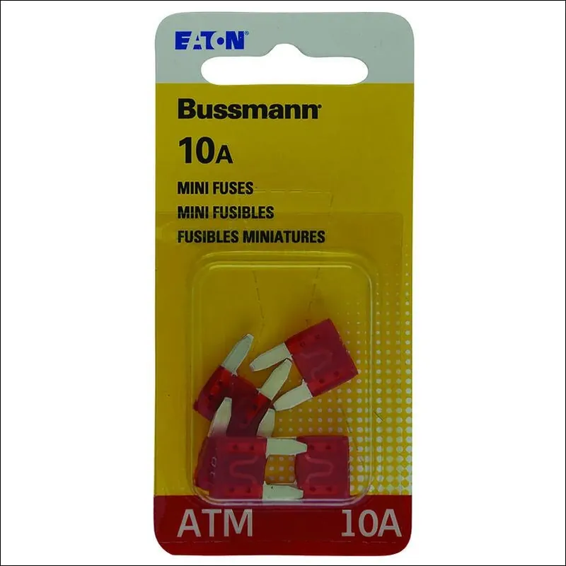Bussmann 10 Amps Atm Red Blade Fuse 5 Pk