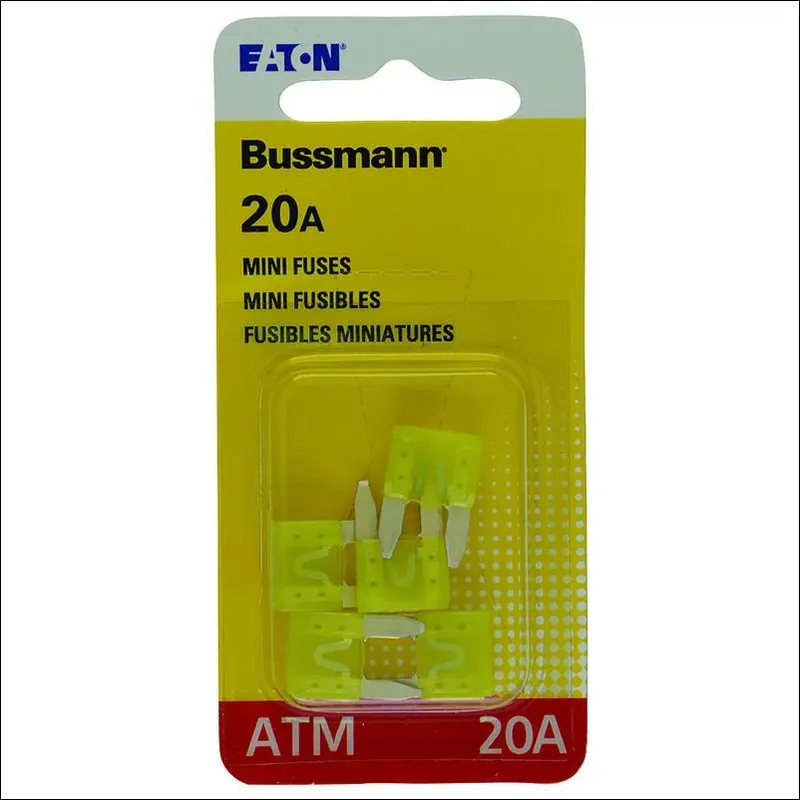 Bussmann 20 Amps Atm Yellow Blade Fuse 5 Pk