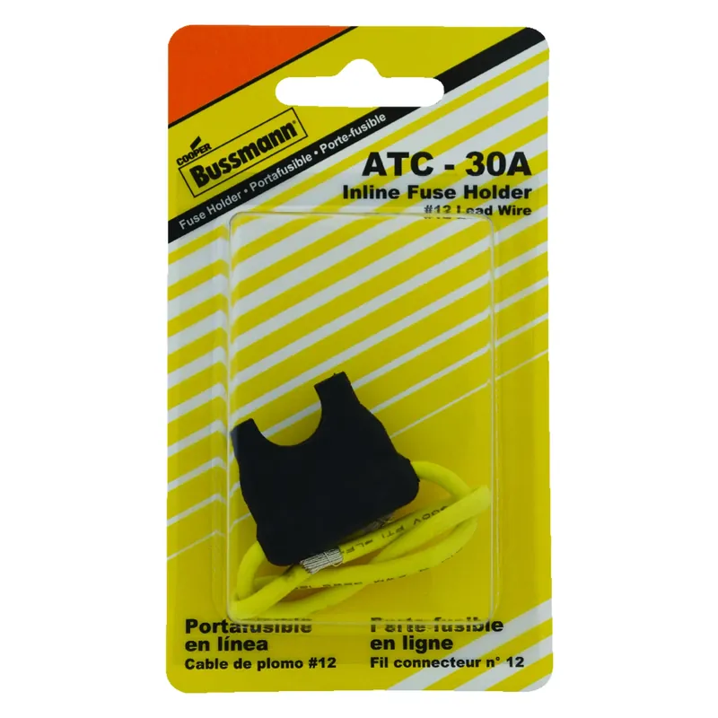 30 Amps Atc Black In-line Fuse Holder 1 Pk
