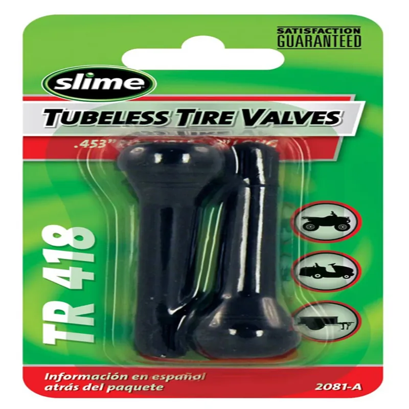 Rubber 60 Psi Tubeless Tire Valve 2 Pk