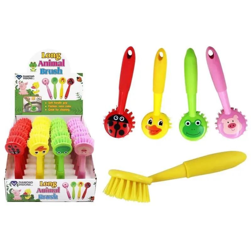 Animals Scrub Brush Plastic 1 Pk