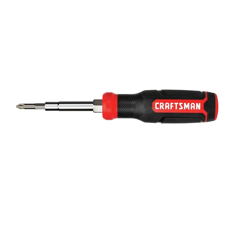 Multi-bit Screwdriver Set 9 In. With 6 Bits And Ergonomic Handle