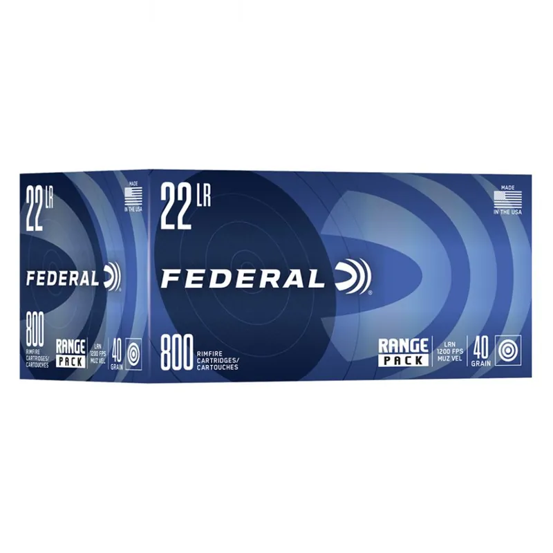 Range Pack Brass .22 Lr 40-grain 800-rounds Lrn