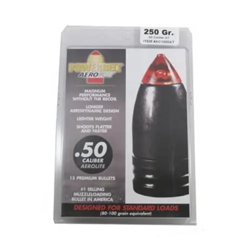 Aerolite Aerotip 50 Caliber Bullets - 250 Grain - Pack Of 15
