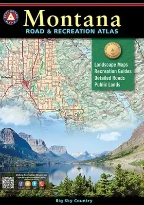 Montana Road & Recreation Atlas 6th Edition 2024, 128 Pages, 16x11 Inches