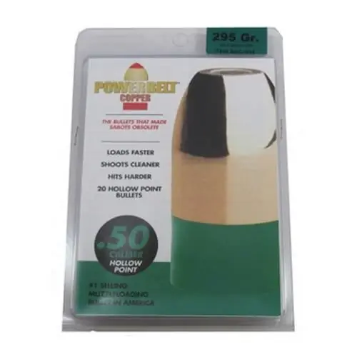 Powerbelt Bullets Ac1595 Copper Hollow Point 50 Caliber Bullets - 295 Gr