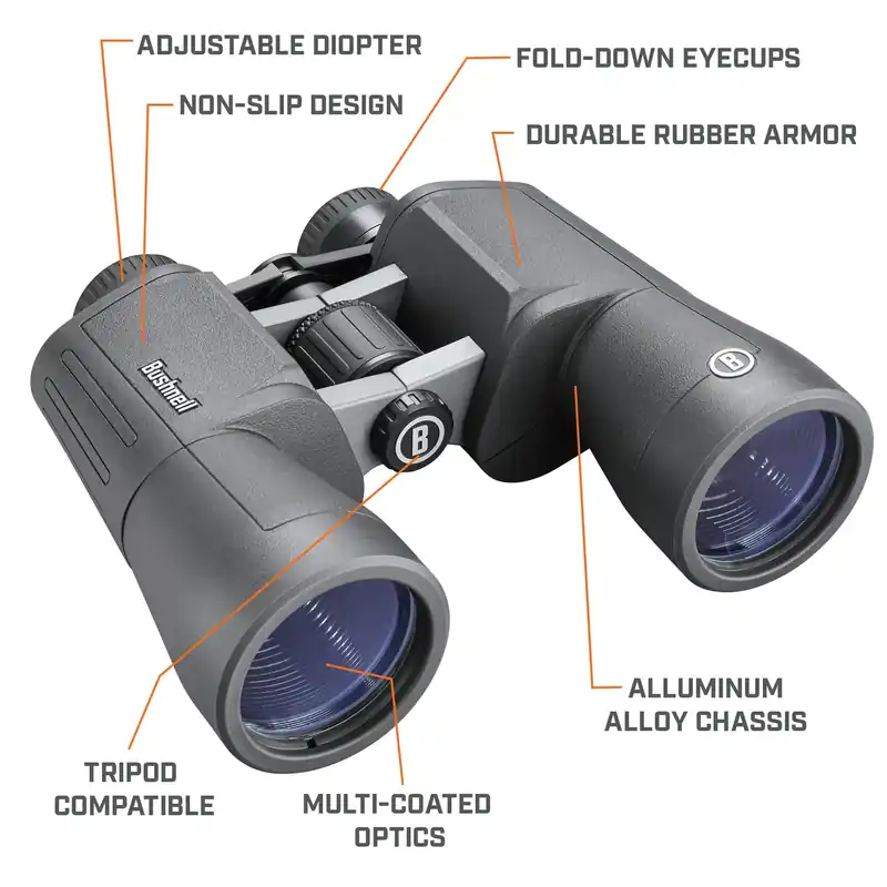 Powerview 2 Manual Standard Binoculars 12x50 Mm With All-metal Chassis