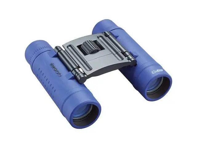 Tasco Essentials Roof Prism Binoculars - 10x 25mm - Blue - Model 168125bl