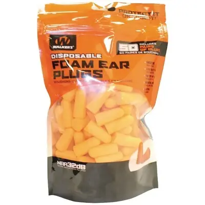 Walkers Game Ear Gwp-fp50-bag Foam Ear Plugs, 100 Pk