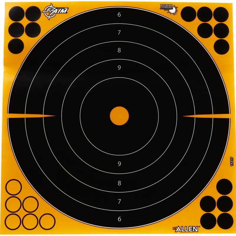 Ez See Bullseye Target, Round, Adhesive, 12-in., 5-pk.