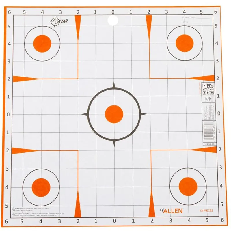 Mpany Ez Aim Sight-in Grid Target, 12x12, 12-pack