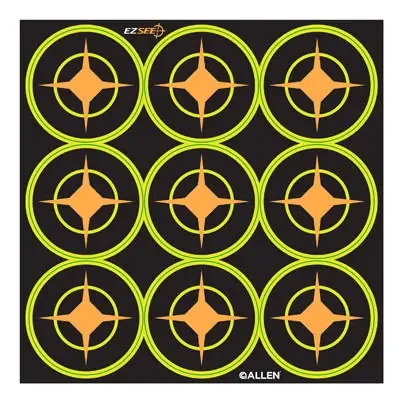 Ez See Aiming Dots, Adhesive, Black, 2-in., 12-sheets