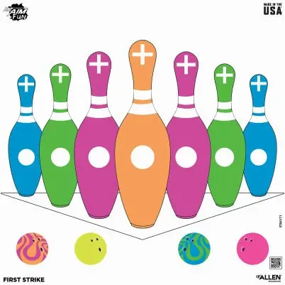 First Strike Ez Aim Paper Shooting Target, Self Adhesive, 12 X 12 In., 9-pk.