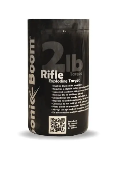 Sonic Boom Exploding Rifle Target, 2 Lb, Orange