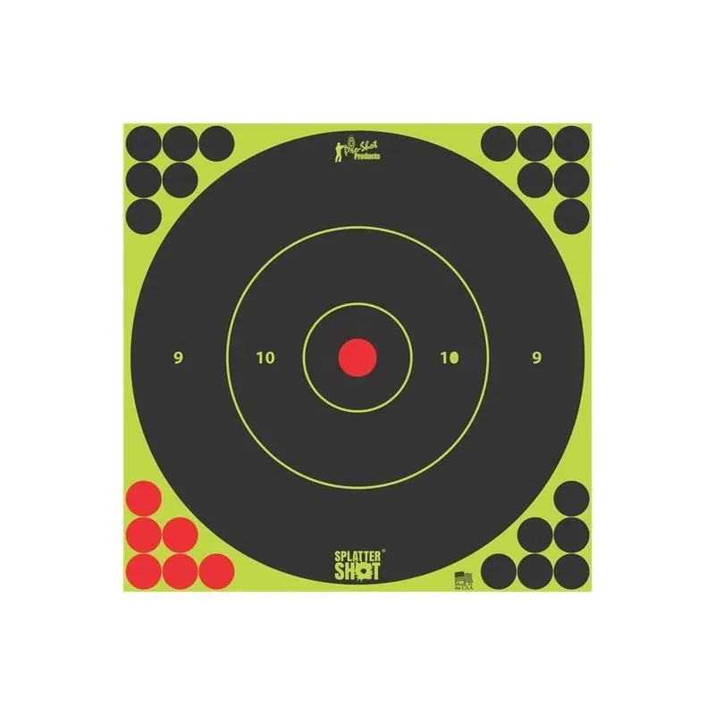 Pst6bgreen12pk 6 In. Green Splattershot Bullseye, Peel & Stick - Pack Of 12