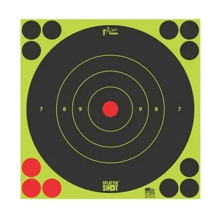 Psp8b-green-6pk 8 In. Splatter Shot Bullseye Target, Green - Pack Of 6