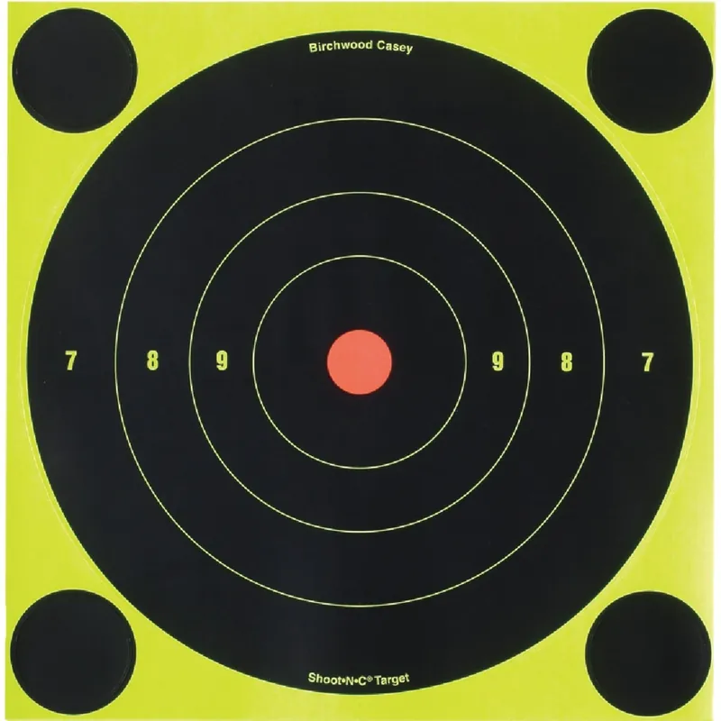 Shoot-n-c 8 Inch Sighting Adhesive Paper Bulls-eye Target - 6 Pack