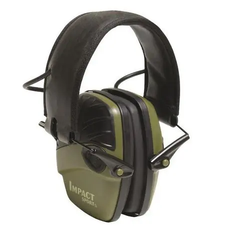 Impact Sport Electronic Earmuffs R-01526, Nrr 22, Green Color