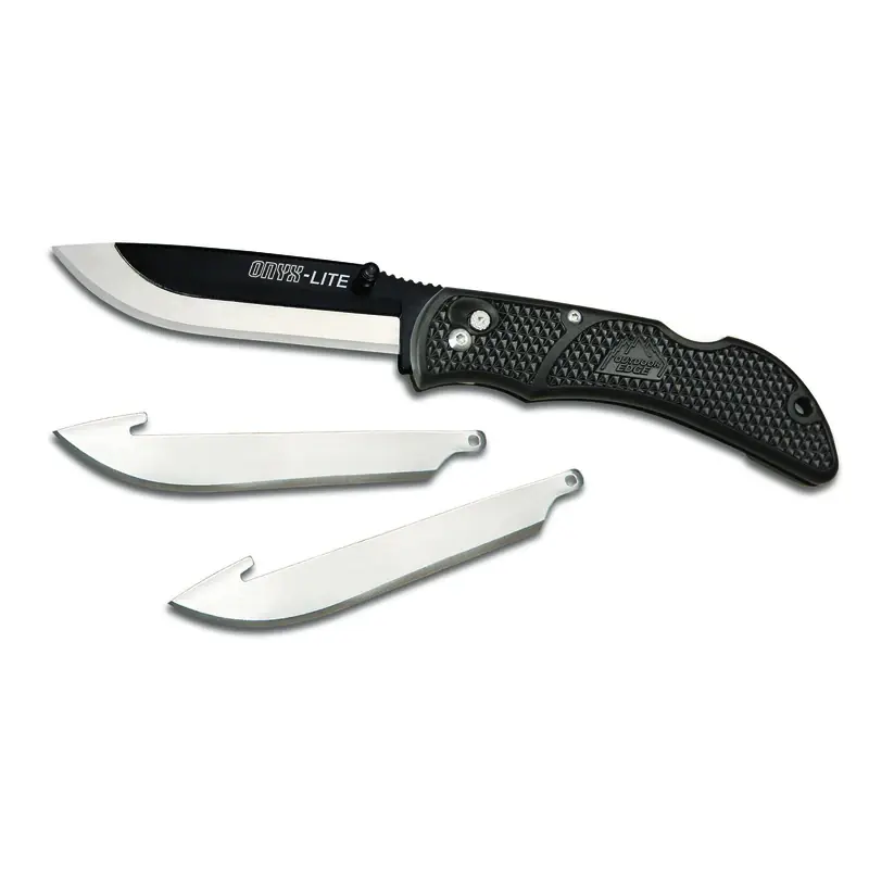 Onyx-lite Black Folding Knife 7 In. 420 Stainless Steel Model Ox-30c