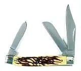 Ruko Three Blade Folding Knife With Simulated Deer Horn Scales, Model Ruko72