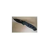 Black Folding Knife With Rubberized Handle And Pocket Clip, Model Ruk0075bk