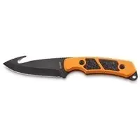 Ruko 3-1/4-inch Gut Hook Skinning Knife With Orange Blaze Handle And Nylon Sheath