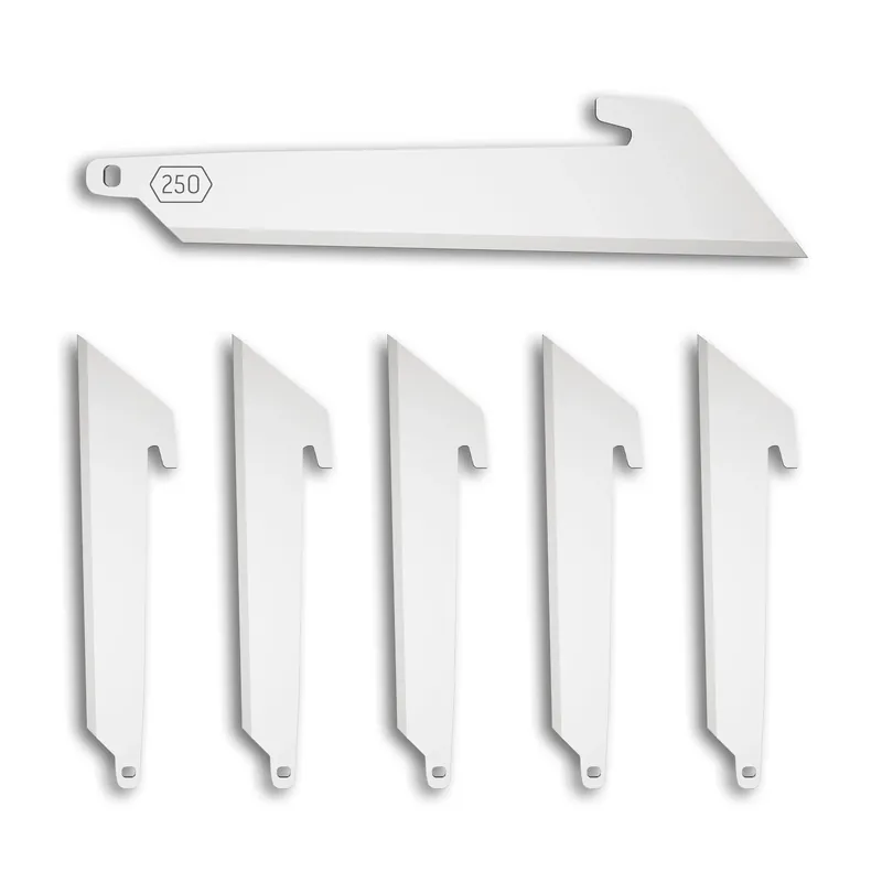 6‑pack 2.5″ Stainless Steel Utility Knife Blades – Replacement Pack