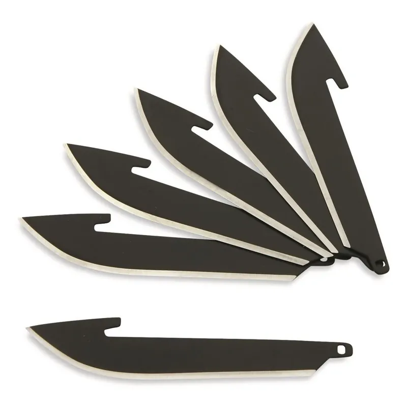 6‑pack 2.5" Black Drop‑point Utility Blades – Oe‑rr25k‑6c
