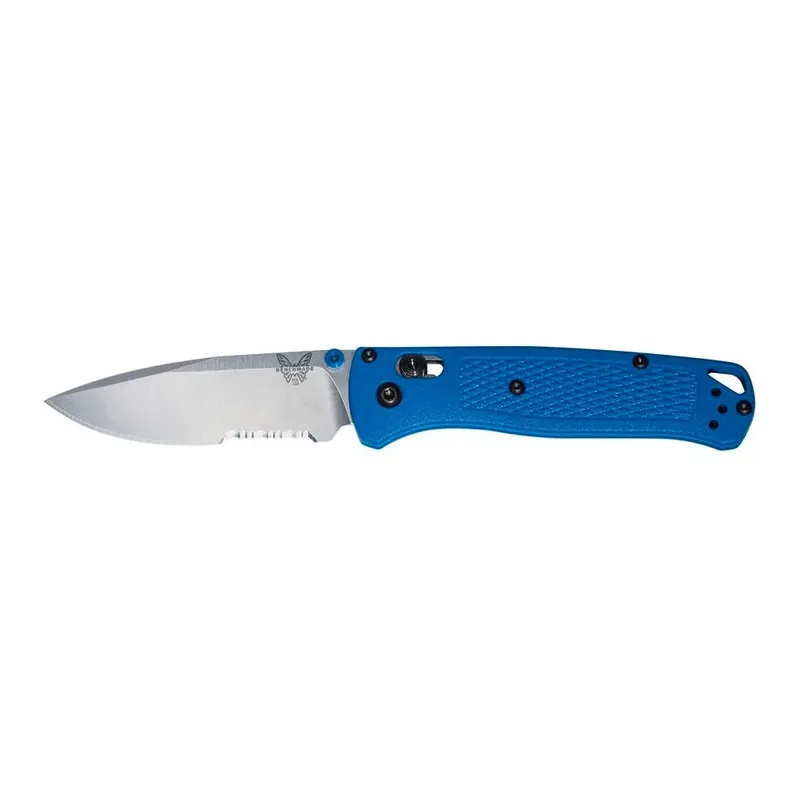 535 Bugout Folding Knife With Plain Drop-point Blade And Blue Handle