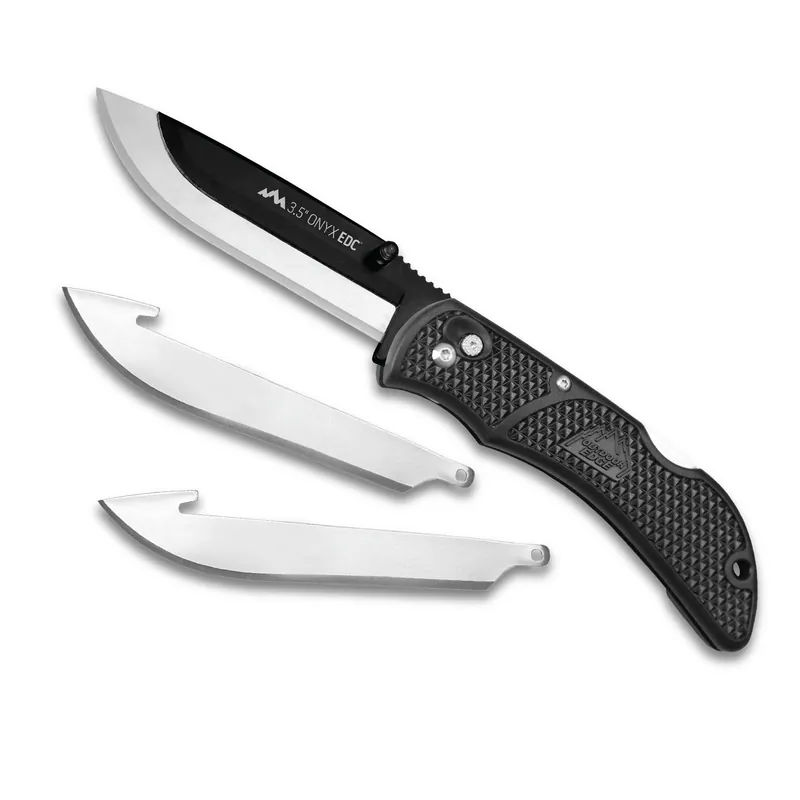 Onyx Edc Replaceable Blade 3-1/2 In. Folding Knife With Replacement Blades
